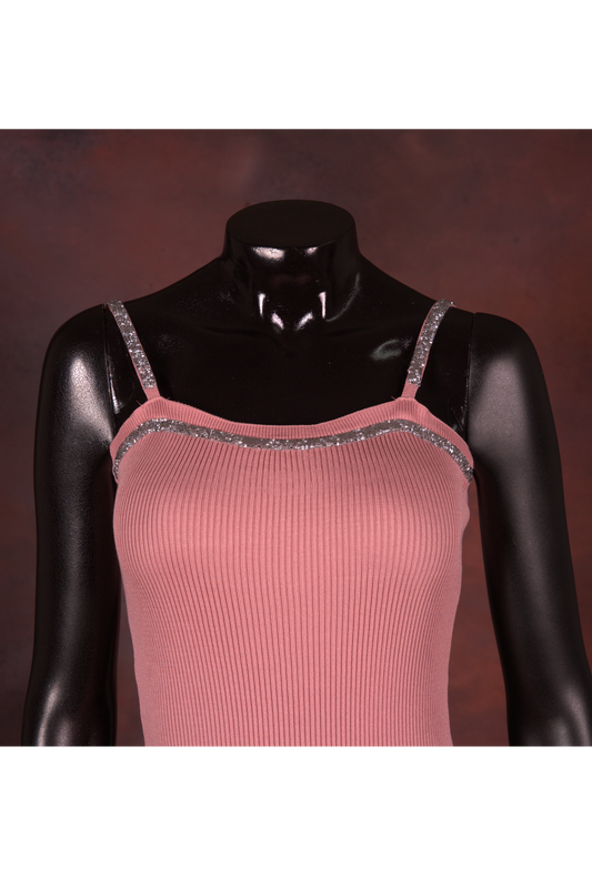 Blush Pink Knit Bodycon Dress