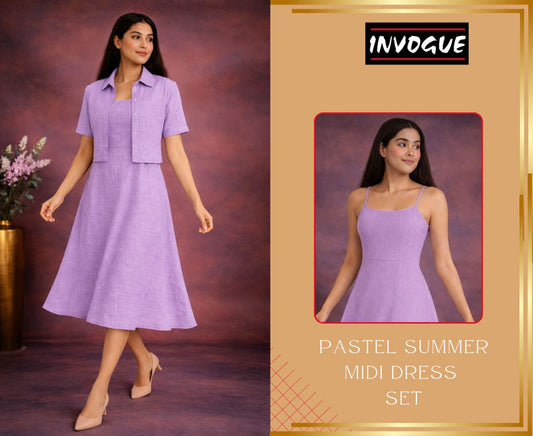 Pastel Summer Midi Dress Set:  You Need in Your Wardrobe Right Now