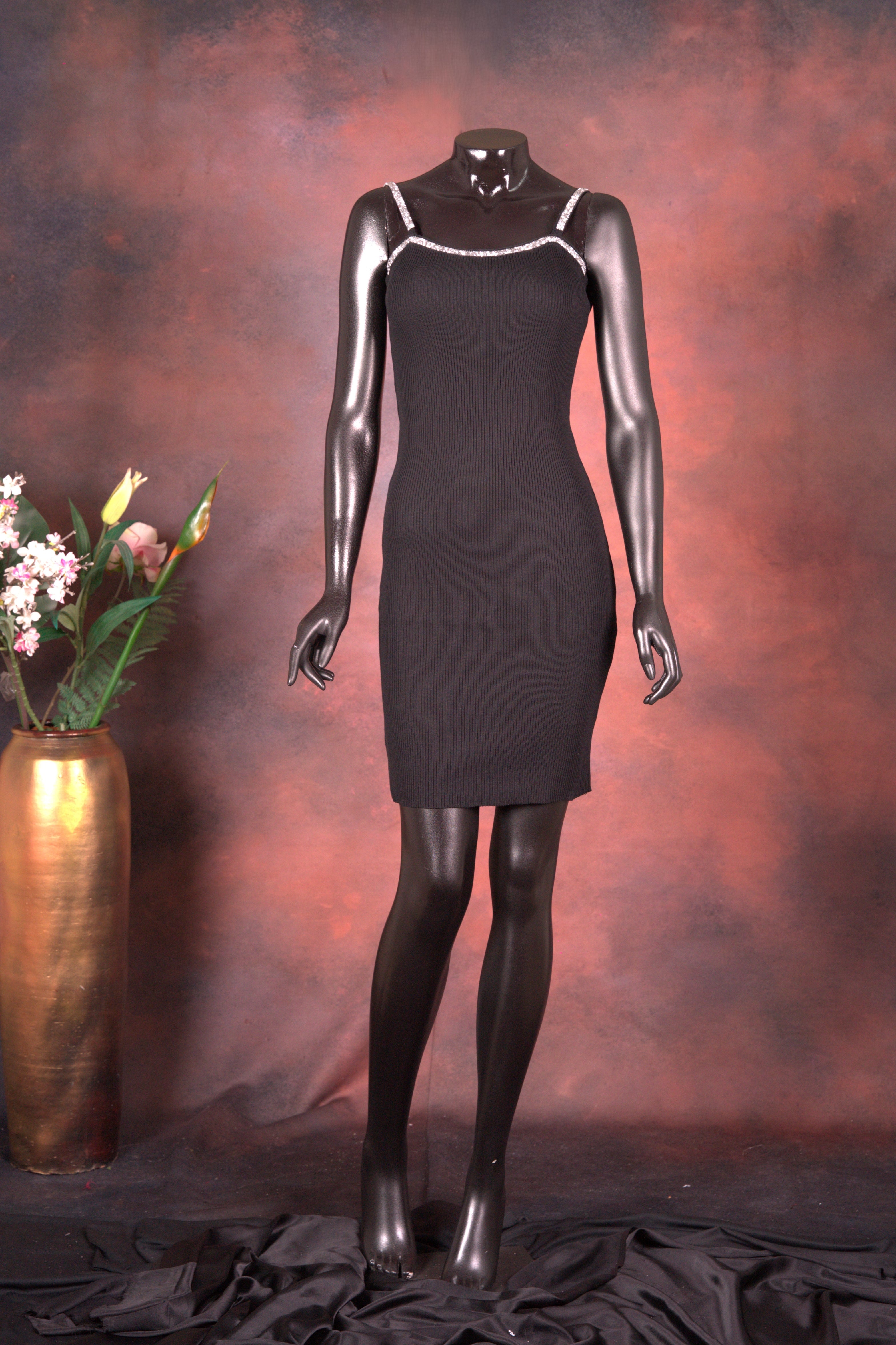 Black Knit Bodycon Dress