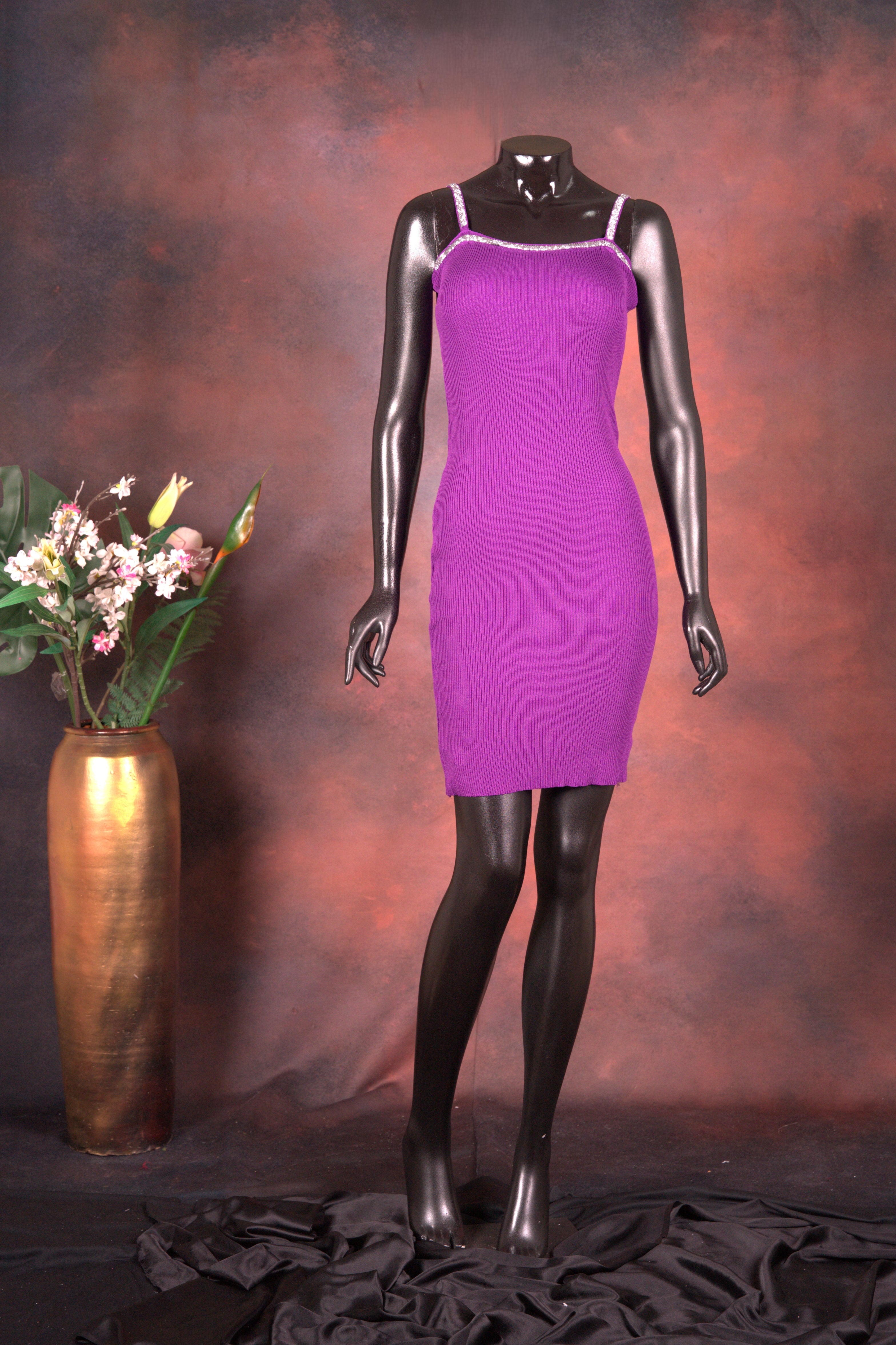 Royal Purple Knit Bodycon Dress