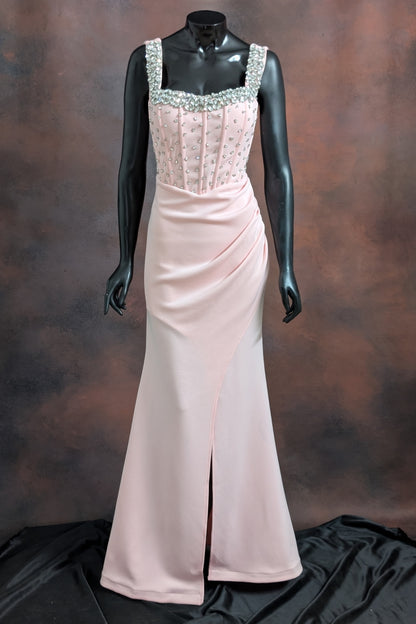 Crystal Embellished Corset Evening Gown