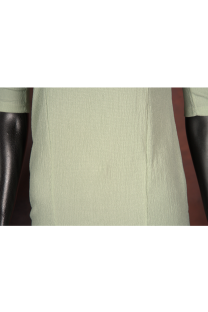 Sage Green Textured Bodycon Dress