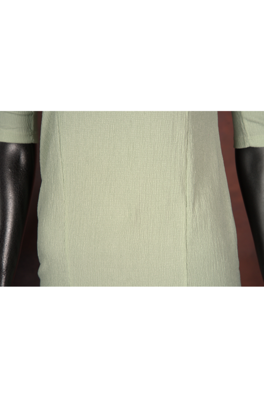Sage Green Textured Bodycon Dress