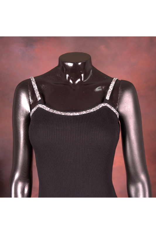 Black Knit Bodycon Dress