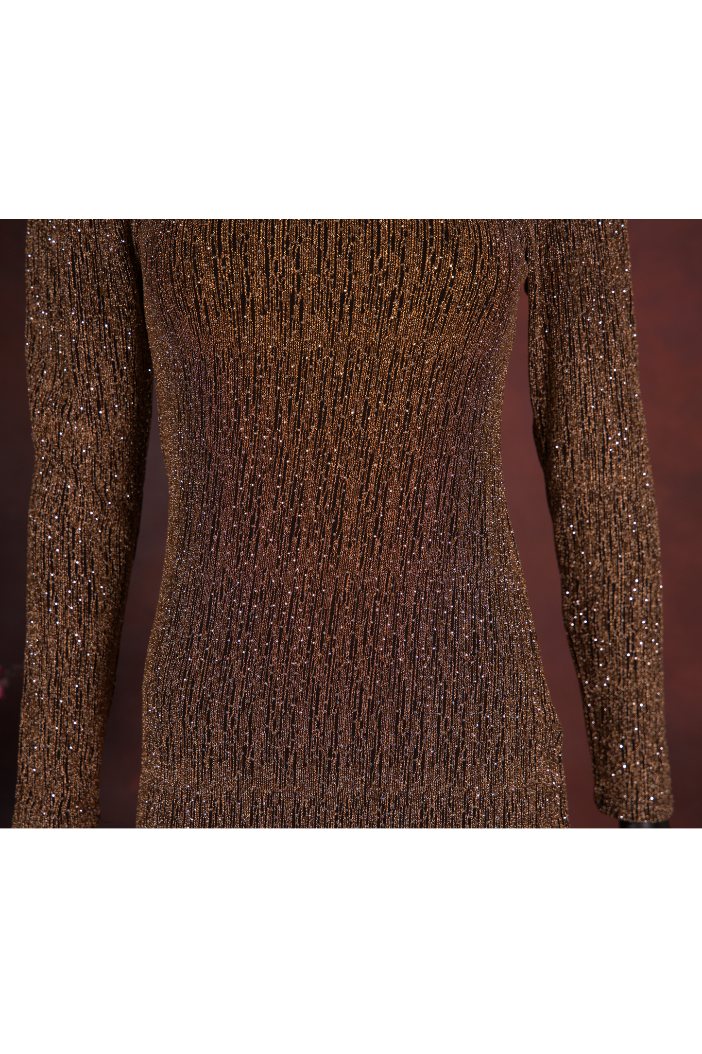 Gold Sequin Knit Bodycon Dress