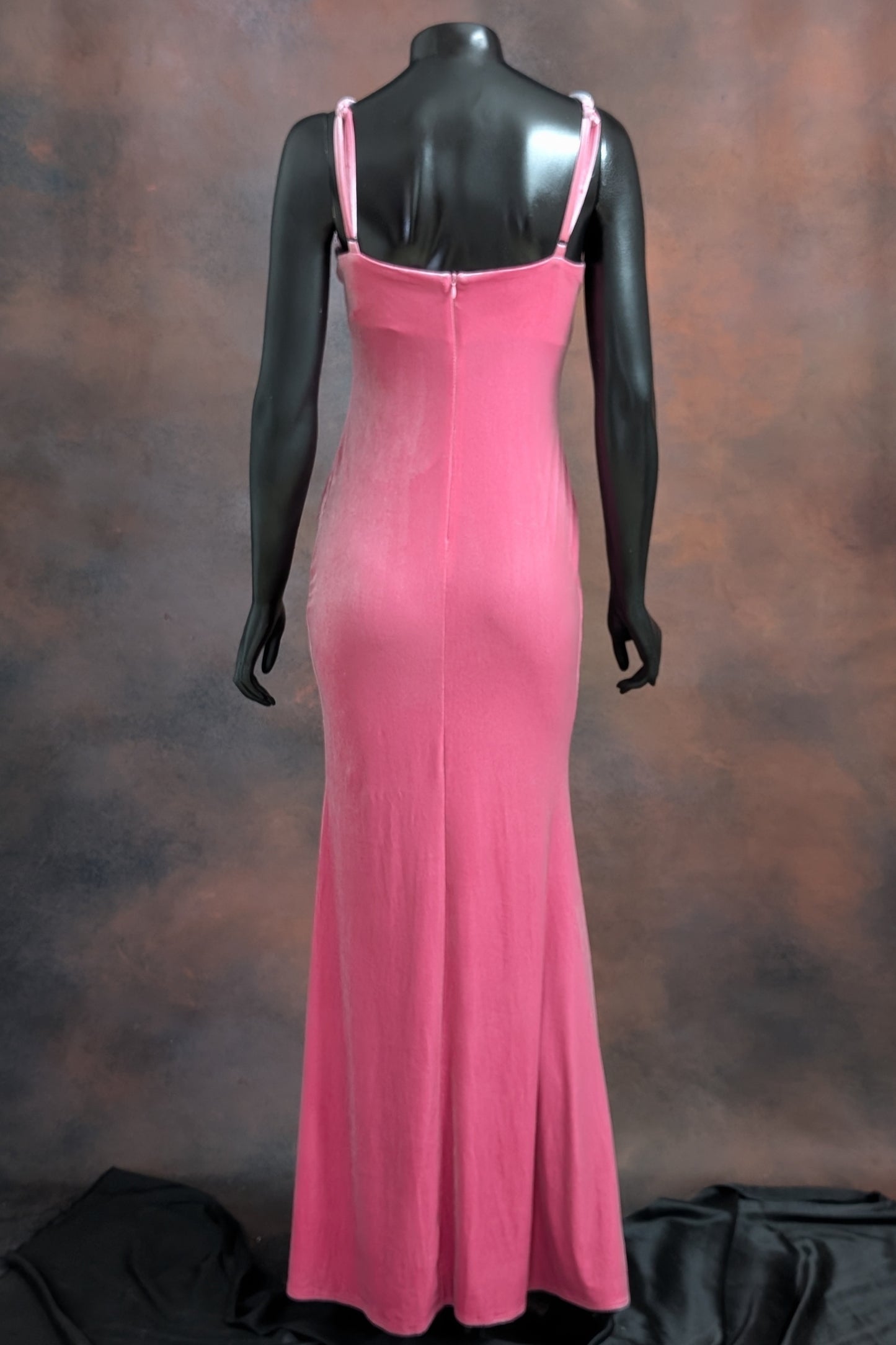 Pink Butterfly Embellished Slip Gown