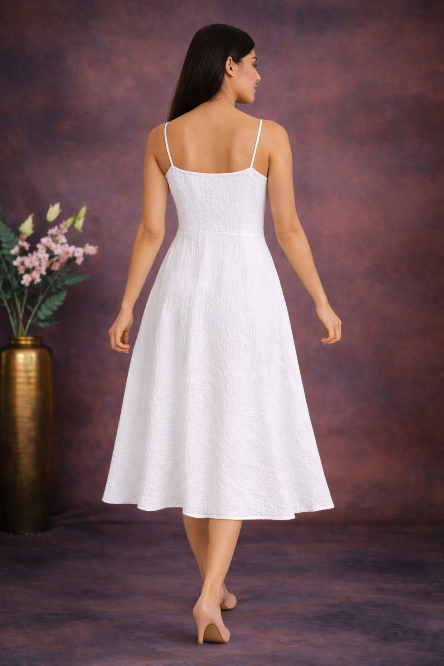 Pastel Summer Midi Dress Set white 1